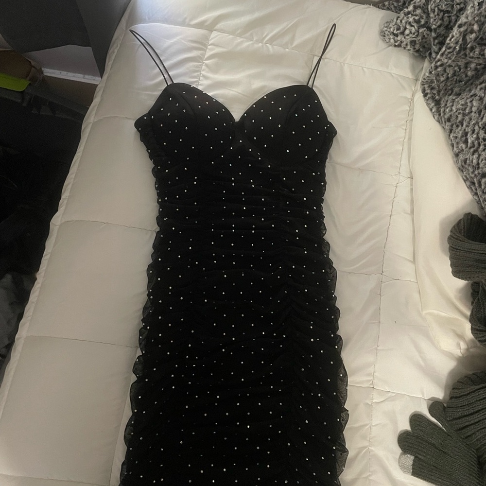 Black Dress with Rhinestones
